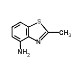 结构式 CAS# 10023-33-3, 2-甲基-1,3-苯并噻唑-4-胺