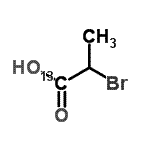 结构式 CAS# 100900-34-3, 2-溴(1-<sup>13</sup>C)丙酸