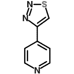 结构式 CAS# 102253-71-4, 4-(1,2,3-噻二唑-4-基)吡啶