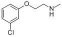 结构式 CAS# 102308-82-7, 2-(3-氯苯氧基)-N-甲基-乙胺