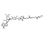 结构式 CAS# 102680-35-3, 巴豆酰辅酶A三锂盐