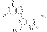 CAS#: 102783-49-3， 2-Amino-9-(2-Deoxy-3-O-Phosphonopentofuranosyl)-3,9-Dihydro-6H-Purin-6-One Ammoniate (1:1)