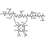 结构式 CAS# 104870-94-2, 微过氧化物酶 (Mp-11) 钠盐