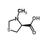 CAS 登录号：106357-10-2， (4S)-3-甲基-1,3-噻唑烷-4-羧酸