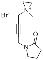 CAS 登录号：106976-63-0， 1-[4-(1-甲基氮丙啶-1-鎓-1-基)丁-2-炔基]吡咯烷-2-酮溴化物