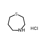 结构式 CAS# 108724-14-7, 1,4-硫氮杂环庚e盐酸盐(1:1)