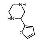 结构式 CAS# 111760-37-3, 2-(2-呋喃基)哌嗪