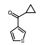 结构式 CAS# 113348-25-7, 环丙基(3-噻吩基)甲酮