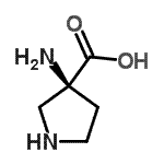 CAS 登录号：113473-30-6， (3S)-3-氨基-3-吡咯烷羧酸