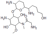 CAS#: 116184-08-8， 2-Amino-N-[4-Amino-3-[3-Amino-6-(1-Amino-5-Hydroxypentyl)Oxan-2-Yl]Oxy-2,5-Dihydroxy-6-Methoxycyclohexyl]-N-Methylacetamide