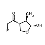 CAS 登录号：119232-97-2， 2-氟-1-[(3R,4R,5R)-5-羟基-4-甲基四氢-3-呋喃基]乙酮