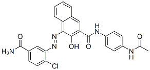 CAS#: 12236-64-5， N-[4-(Acetylamino)Phenyl]-4-[[5-(Aminocarbonyl)-2-Chlorophenyl]Azo]-3-Hydroxynaphthalene-2-Carboxamide