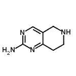 结构式 CAS# 124458-31-7, 5,6,7,8-四氢吡啶并[4,3-d]嘧啶-2-胺