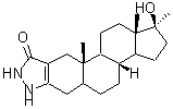 结构式 CAS# 125709-39-9, (1S,3bR,10aS,12aS)-1-羟基-1,10A,12A-三甲基-2,3,3A,3B,4,5,5A,6,7,8,10,10A,10B,11,12,12A-己十氢环戊烯并[5,6]萘并[1,2-f]吲唑-9(1H)-酮