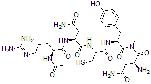 CAS#: 126355-75-7， (2S)-2-[[(2S)-2-Acetamido-5-(Diaminomethylideneamino)Pentanoyl]Amino]-N-[(2R)-1-[[(2S)-1-[[(2S)-2,4-Diamino-4-Oxobutanoyl]-Methylamino]-3-(4-Hydroxyphenyl)-1-Oxopropan-2-Yl]Amino]-1-Oxo-3-Sulfanylpropan-2-Yl]Butanediamide