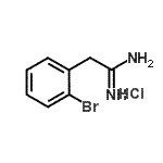 结构式 CAS# 127813-37-0, 2-(2-溴苯基)乙脒盐酸盐(1:1)