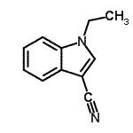 结构式 CAS# 128200-45-3, 1-乙基-1H-吲哚-3-甲腈
