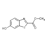结构式 CAS# 129058-56-6, 甲基6-羟基-1,3-苯并噻唑-2-羧酸酯