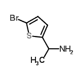 结构式 CAS# 129605-38-5, 1-(5-溴-2-噻吩基)乙胺