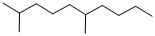 structure of CAS# 13150-81-7, 2,6-Dimethyldecane