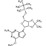 CAS#: 131981-22-1， 7-{5-O-[Dimethyl(2-Methyl-2-Propanyl)Silyl]-2,3-O-Isopropylidene-beta-D-Lyxofuranosyl}-4-Methoxy-7H-Pyrrolo[2,3-d]Pyrimidin-2-Amine