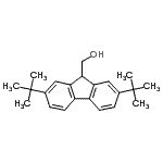 结构式 CAS# 136453-59-3, [2,7-二(2-甲基-2-丙基)-9H-芴-9-基]甲醇