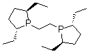 结构式 CAS# 136779-27-6, (2R,5R,2'R,5'R)-1,1'-(1,2-乙二基)二(2,5-二乙基磷杂环戊烷)