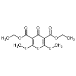 结构式 CAS# 13700-78-2, 二乙基2,6-二(甲硫基)-4-氧代-4H-噻喃-3,5-二羧酸酯