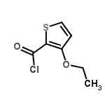 structure of CAS# 139926-24-2, 3-Ethoxy-2-Thiophenecarbonyl Chloride;3-ethoxythiophene-2-carbonyl chloride