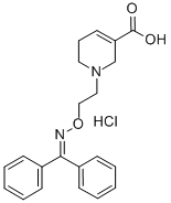 结构式 CAS# 145645-62-1, 1-[2-[[(二苯基亚甲基)氨基]氧基]乙基]-1,2,5,6-四氢-3-吡啶羧酸盐酸盐(1:1)