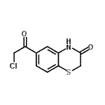 结构式 CAS# 145736-61-4, 6-(氯乙酰基)-2H-1,4-苯并噻嗪-3(4H)-酮