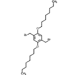 结构式 CAS# 147274-72-4, 1,4-二(溴甲基)-2,5-二(辛基氧基)苯