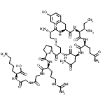 结构式 CAS# 148440-73-7, L-半胱氨酰-L-酪氨酰-L-异亮氨酰-L-谷氨酰胺酰-L-天冬氨酰胺酰-L-半胱氨酰-L-脯氨酰-L-精氨酰甘氨酰甘氨酰-L-赖氨酸环(1->6)-二硫醚
