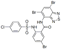 CAS#: 150355-01-4， 5-Bromo-2-[(4-Chlorophenyl)Sulfonylamino]-N-(4,6-Dibromo-2,1,3-Benzothiadiazol-7-Yl)Benzamide