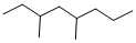 structure of CAS# 15869-93-9, 3,5-Dimethyloctane;Inchi=1/C10h22/C1-5-7-10(4)8-9(3)6-2/H9-10H,5-8H2,1-4H;Octane, 3,5-Dimethyl-