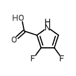 结构式 CAS# 160561-81-9, 3,4-二氟-1H-吡咯-2-羧酸