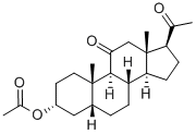 CAS 登录号：1610-52-2， 11,20-二氧代-5-beta-孕甾烷-3-alpha-基乙酸酯