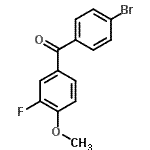 结构式 CAS# 161581-93-7, (4-溴苯基)(3-氟-4-甲氧基苯基)甲酮