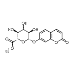 结构式 CAS# 168286-98-4, 2-氧代-2H-苯并吡喃-7-基 beta-D-吡喃葡糖苷酸钠