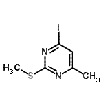 结构式 CAS# 16879-42-8, 4-碘-6-甲基-2-(甲硫基)嘧啶