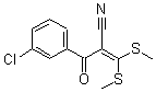 CAS 登录号：175137-70-9， alpha-[二(甲硫基)亚甲基]-3-氯-beta-氧代-苯丙腈
