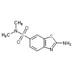 结构式 CAS# 17901-13-2, 2-氨基-N,N-二甲基-1,3-苯并噻唑-6-磺酰胺