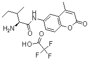 结构式 CAS# 191723-68-9, H-L-异亮氨酰-7-氨基-4-甲基香豆素三氟乙酸盐