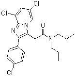 CAS 登录号：193979-75-8， 2-[6,8-二氯-2-(4-氯苯基)咪唑并[1,2-a]吡啶-3-基]-N,N-二丙基乙酰胺