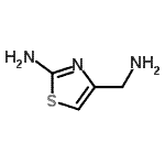 结构式 CAS# 197893-32-6, 4-(氨基甲基)噻唑-2-胺