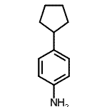 结构式 CAS# 20029-53-2, 4-环戊基苯胺