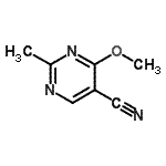 结构式 CAS# 2006-00-0, 4-甲氧基-2-甲基-5-嘧啶甲腈