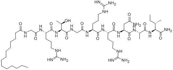 CAS#: 201422-03-9， N-(1-Oxotetradecyl)Glycyl-L-Arginyl-L-Threonylglycyl-L-Arginyl-L-Arginyl-L-Asparaginyl-L-Alanyl-L-Isoleucinamide