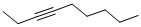 structure of CAS# 20184-89-8, 3-Nonyne;3-C9h16;3-Nonyne