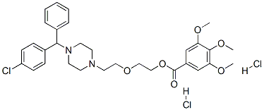 CAS#: 20541-83-7， 2-[2-[4-[(4-Chlorophenyl)-Phenyl-Methyl]Piperazin-1-Yl]Ethoxy]Ethyl 3,4,5-Trimethoxybenzoate Dihydrochloride